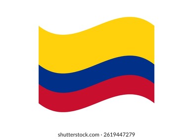 Flag of Colombia. Colombia wavy flag digital vector illustration.