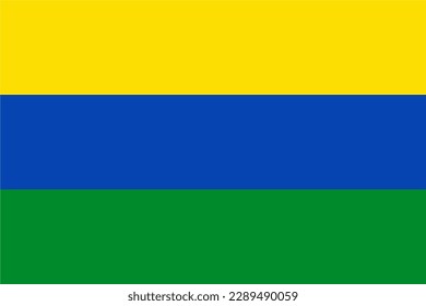 The flag of the Colombian Department of Guainía. Accurate proportion and official colors.