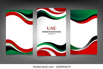 Flag Color of United Arab Emirates Background Concept for National Day and other events, Vector Illustration Design