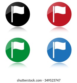 Flag - color vector icon