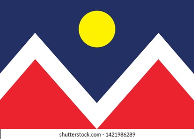 Flag of Colorado that is valid according to the proportion.