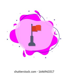 Flag colored icon. Simple color vector of education icons for ui and ux, website or mobile application