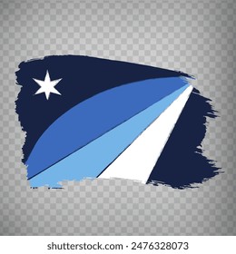 Flag of Columbia is city from brush strokes. State of Illinois USA. Flag city Columbia on transparent background for your web site design, app, UI. EPS10.