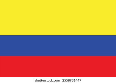 Flag of Columbia. Illustration over white background