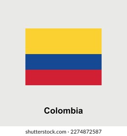 bandera de la ilustración vectorial aislada de Columbia