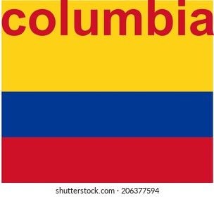 Flag of Columbia. Vector