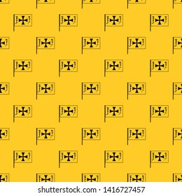 Flag of Columbus pattern seamless vector repeat geometric yellow for any design