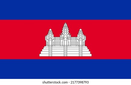 bandera de Combodia. Vector de ilustración de la bandera Combodia. EPS10