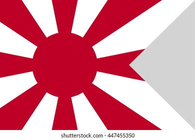 Flag Of Commodore Of Imperial Japanese Navy. Proportion 2:3. EPS10.