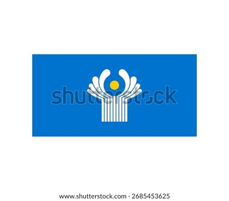 Flag of the Commonwealth of Independent States vector design and illustration.


