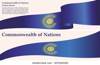 Flag of the Commonwealth of Nations. Bright, colorful vector illustration