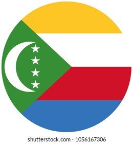 Flag of Comoros in circle