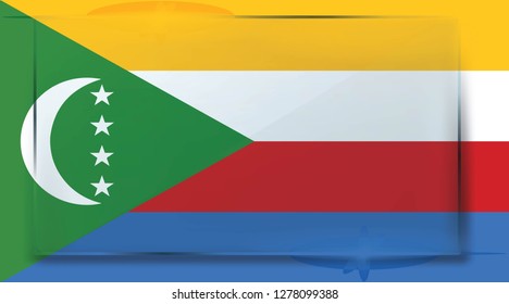 Flag Comoros Mirror Vector