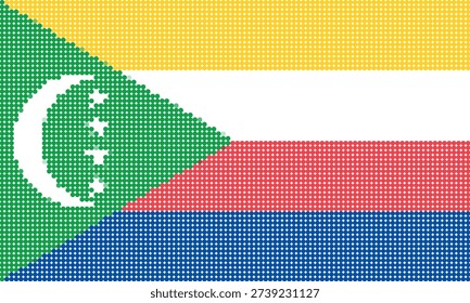 Flag of Comoros pixel art of dots