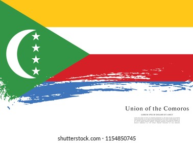 Flag of Comoros, vector illustration