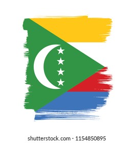 Flag of Comoros, vector illustration