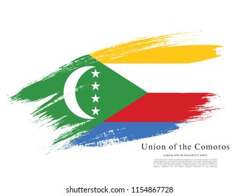 Flag of Comoros, vector illustration