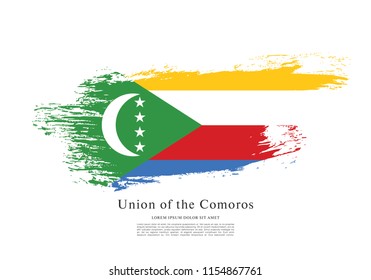 Flag of Comoros, vector illustration