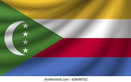 Flag of Comoros, vector illustration