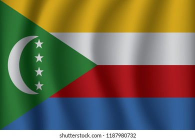 Flag of Comoros.Comoros Icon vector illustration eps10.