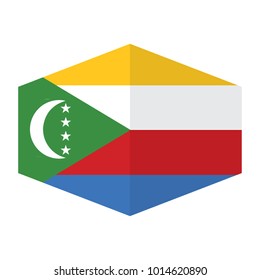 flag of Comoros,vector illustration of Comoros flag, official colors and proportion correctly. National Flag of Comoros, A Flag Illustration within a Sign of the country of Comoros.