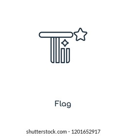 Flag concept line icon. Linear Flag concept outline symbol design. This simple element illustration can be used for web and mobile UI/UX.