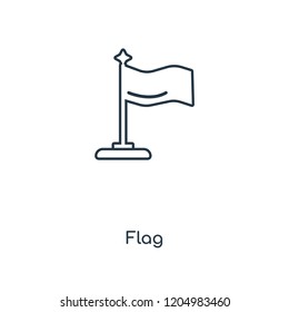 Flag concept line icon. Linear Flag concept outline symbol design. This simple element illustration can be used for web and mobile UI/UX.