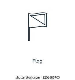 Flag concept line icon. Linear Flag concept outline symbol design. This simple element illustration can be used for web and mobile UI/UX.