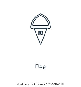 Flag concept line icon. Linear Flag concept outline symbol design. This simple element illustration can be used for web and mobile UI/UX.