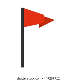 Flag concept represented by pennat icon. isolated and flat illustration 