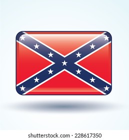 Flag of Confederate Rebel,vector illustration
