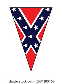 The flag of the Confederate States as part of a bunting