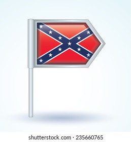 Flag of Confederate, vector illustration
