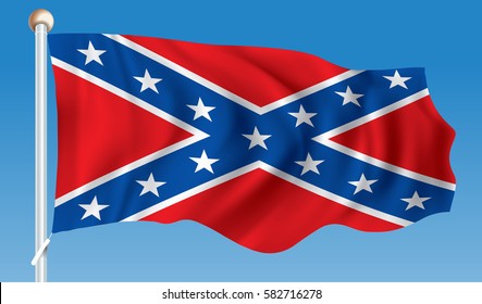 Flag of Confederate - vector illustration