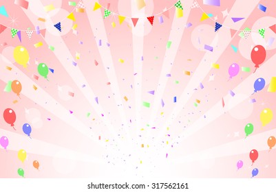 flag and confetti background