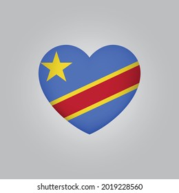 Flag Congo Heart Congo Flag Vector Stock Vector (Royalty Free ...