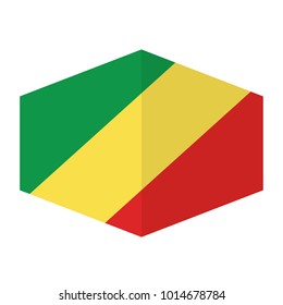 flag of Congo,vector illustration of Congo flag, official colors and proportion correctly. National Flag of Congo, A Flag Illustration within a Sign of the country of Congo.