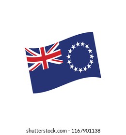 Flag of Cook Islands - vector illustration