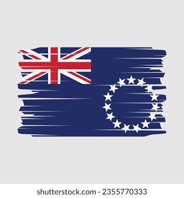 Flag of Cook Islands vector illustration