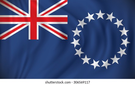 Flag of Cook Islands - vector illustration