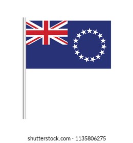 Flag of Cook Islands.Cook Islands Icon vector illustration,National flag for country of Cook Islands isolated, banner vector illustration. Vector illustration eps10.