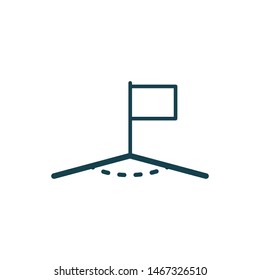 flag corner icon vector logo template