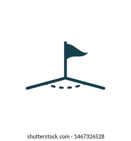 flag corner icon vector logo template