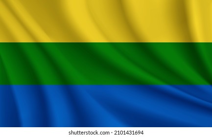 Flag of Corozal, Puerto Rico. Realistic waving flag of Corozal vector background.