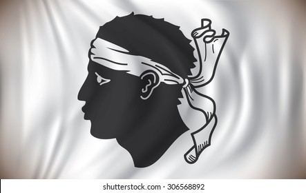 Bandera de Córcega - ilustración vectorial