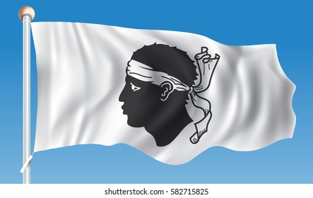 Flag of Corsica - vector illustration