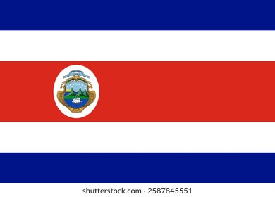 Flag of Costa Rica, 3:2 Format, Costa Rica Flag