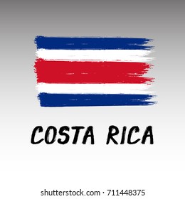 Flag Of Costa Rica  - Grunge