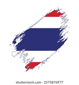 Flag of Costa Rica Grunge Brush Stroke Style Vector