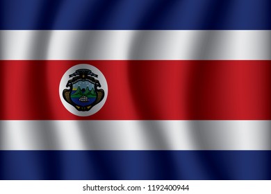 Flag of Costa Rica. Costa Rica Icon vector illustration eps10.